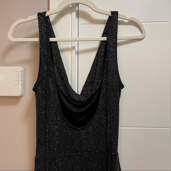 Black sparkly long side split maxi dress - Picture 10 of 10